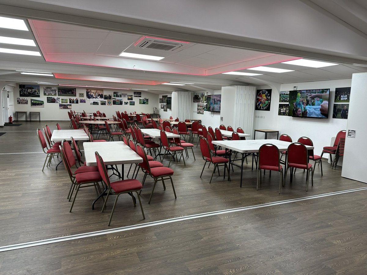 The clubhouse is ready for the big match!