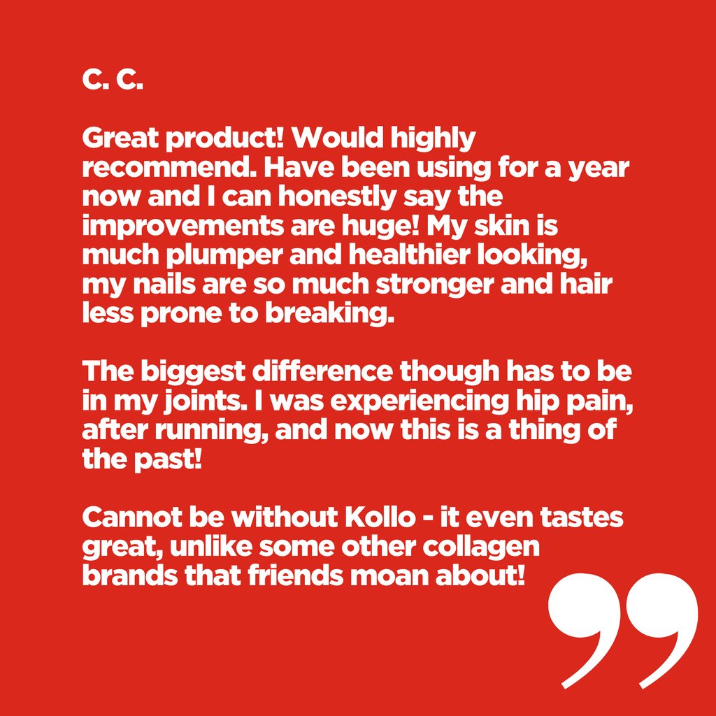 KolloHealth's tweet photo. Calling all runners like C.C.! πββοΈ Ready to level up your game with Kollo's collagen? πͺ
Say goodbye to hip pain after running! π Experience stronger skin, nails, and hair - it's the boost you need!
Try it now and feel the difference! π
#myKollo
https://t.co/w9aMztQFdw https://t.co/jTVYM7Fxse