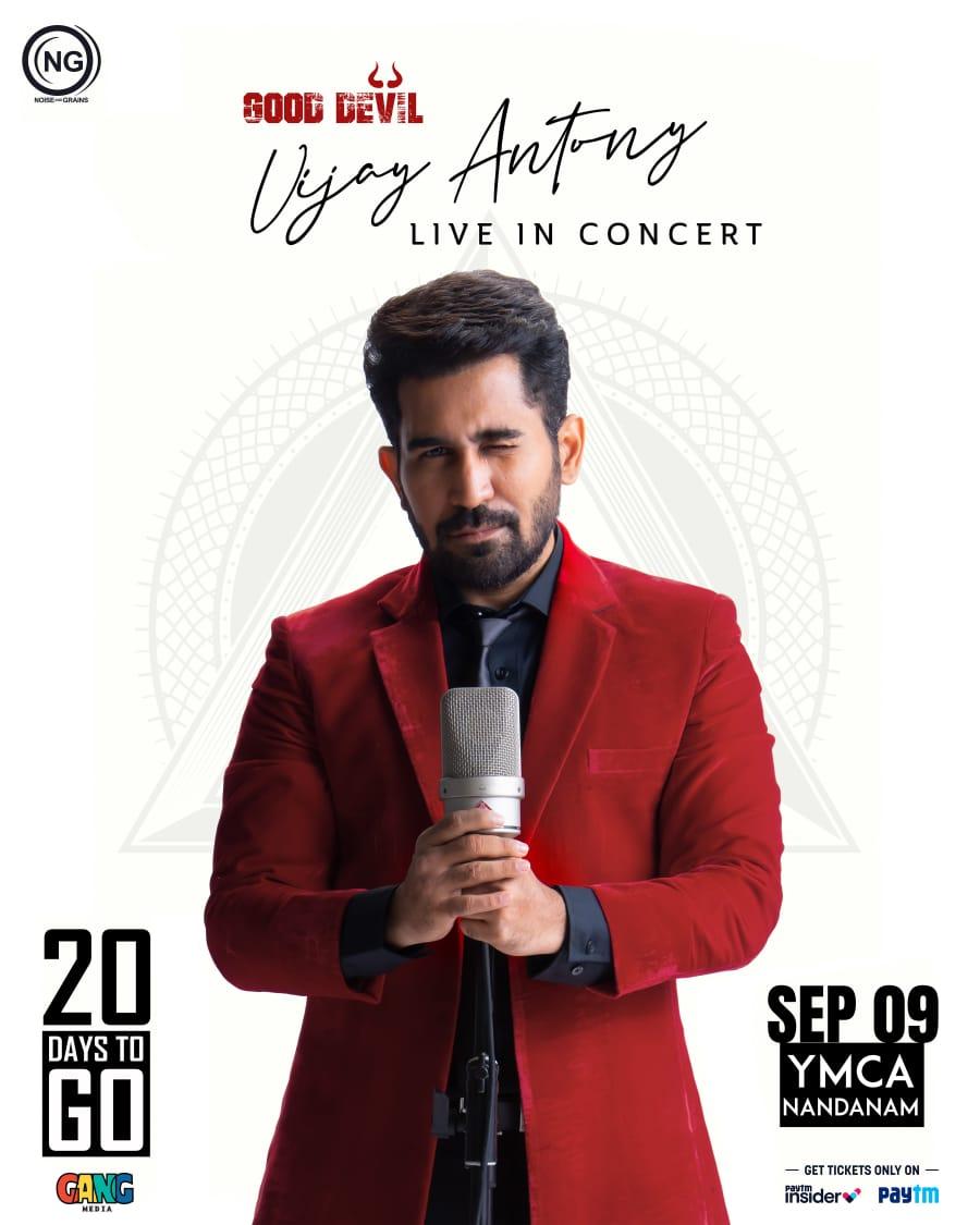 kayaldevaraj's tweet photo. Get Ready To Sing, Dance &amp; Vibe As The #GoodDevil 😈 arrives in 20 days 🪩 
#OgVibe🔥

Book your tickets now 
https://t.co/ydpkAFEiow

@vijayantony @noiseandgrains @karya2000 @itisveer @onlynikil 

#VijayAntony #NoiseAndGrains
#GangMedia #Chennai https://t.co/RjvZdTvxsi