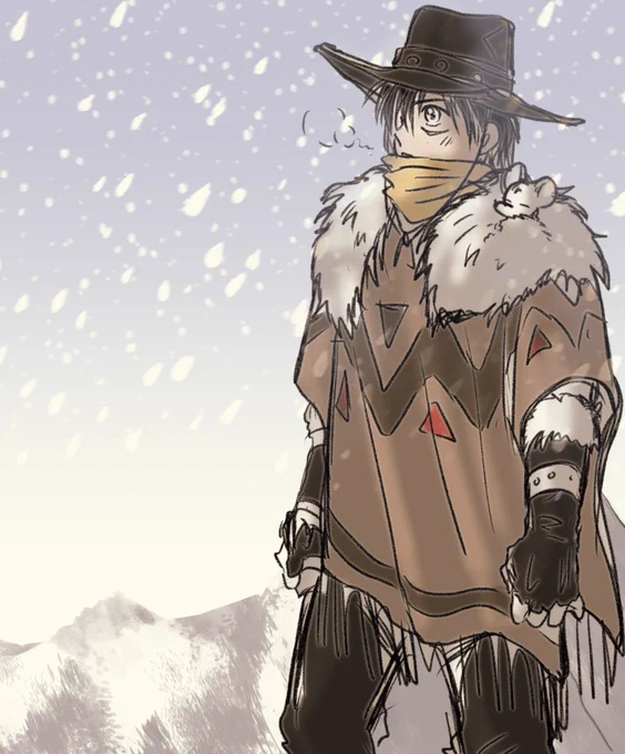 カレンダーイラストを描くことで、RED GUNS達の四季折々のイラストが溜まってきそうですこう暑いと冬の雪が恋しくなるでもまた冬になると寒すぎて嫌なのなるかもしれいけれどこんな雪の中だとこれくらい着込まないとあかんよねーっというイメージラフさて。漫画に戻ろう 