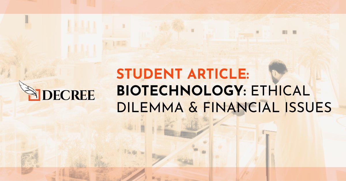 decreeom's tweet photo. In our latest guest blog post, Bassam Al-Balushi, Law Student at @clawsqu, explores the ethical and financial issues concerning the use of biotechnology in Oman https://t.co/V4XzqcNPHe https://t.co/mI8kIfWFhz