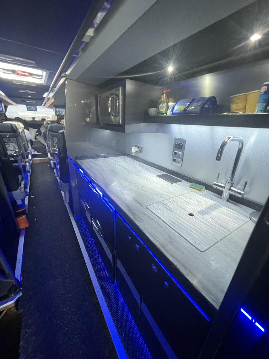 ealingperc's tweet image. And we are off! Ealing Percussion Academy Belgium Tour. Lovely to have Sutton FC’s coach for the next few days. Double oven, kitchen area and most importantly a coffee machine. Thank you coach gods!