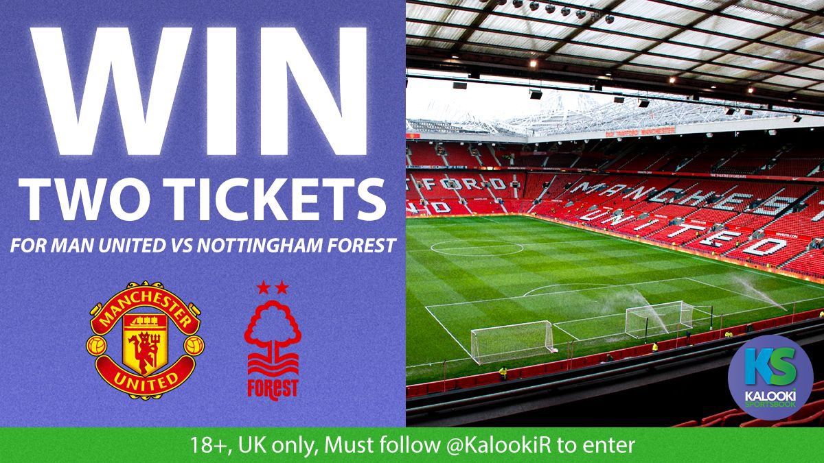 KalookiSportsbk's tweet photo. ANOTHER FREE TICKET GIVEAWAY! 🎟 

One person will win TWO TICKETS for Manchester United v Nottingham Forest on Saturday 26th August! ⚽️

To enter: 

➡️ RETWEET this tweet 
➡️ FOLLOW @KalookiR

Entries close at 8pm on Wednesday! 👍

#MUFC #NFFC https://t.co/oEbq39QI6a