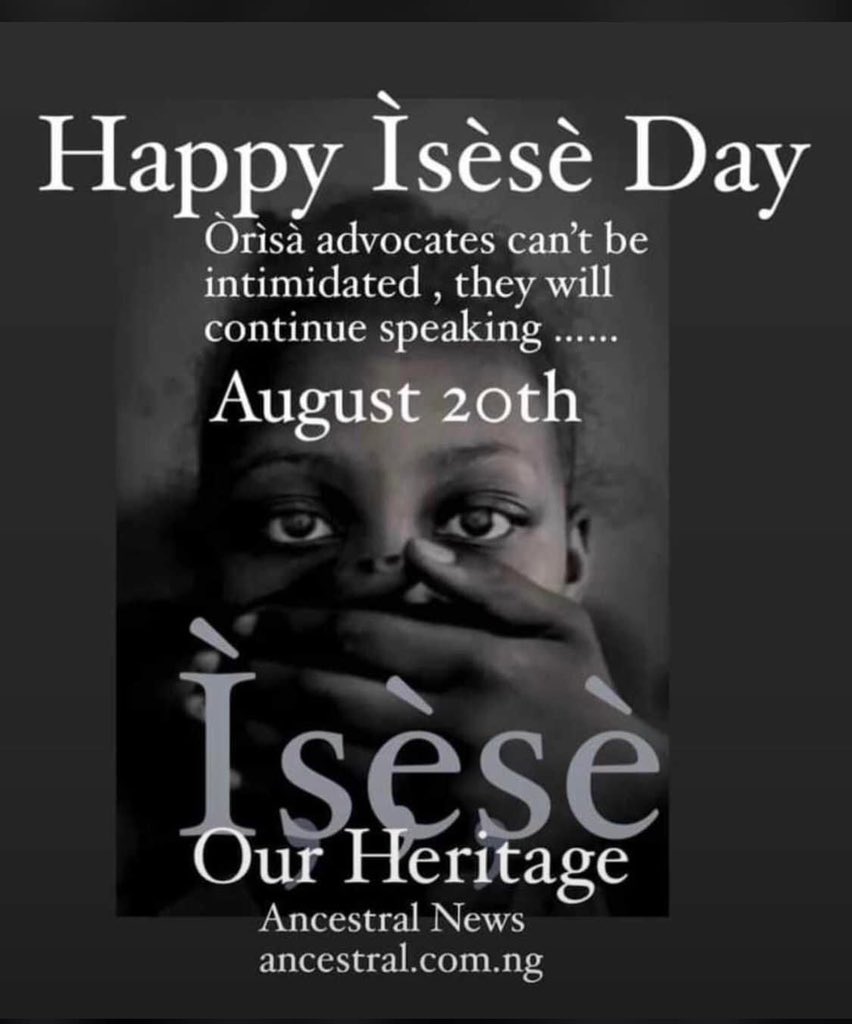 animolenikun's tweet photo. Happy Ìṣẹ̀ṣe Day to all Ìṣẹ̀ṣe Practitioners at home in Nigeria, Ògún, Ọ̀ṣun, Ọ̀yọ́, Lagos, Òndó, Kwara, Edo, Ekiti,Kogi, all states and throughout the world.
Olódùmarè, our Orí, our, Ẹgbẹ́, our Òrìṣà and our Eégún are all our Ìṣẹ̀ṣe.

Today and always, we are proud of who we are. Today and always, we are thankful to be who Olódùmarè created us to be. Today and always, we will continue to praise Olódùmarè, our Orí, our Òrìṣà, our Eégún and our Ẹgbẹ́.

As Ìṣẹ̀ṣe Practitioners, we will continue to fulfil our traditional rites.
As Ìṣẹ̀ṣe Practitioners, we will continue to be of peace.
As Ìṣẹ̀ṣe Practitioners, we were not and will never be evil.

Olódùmarè is always in control
Ọ̀rúnmìlà is always in control
All Òrìṣà are always in control
Ìṣẹ̀ṣe Làgbà
Ìṣẹ̀ṣe a gbé wa o
Àṣẹ!

His Eminence
Owólabi Awódòtun Awóreni
The Àràbà Àgbáyé Olú-ìṣẹ̀ṣe
Mákọ̀ráǹwálé II
Àrólé Ọ̀rúnmìlà