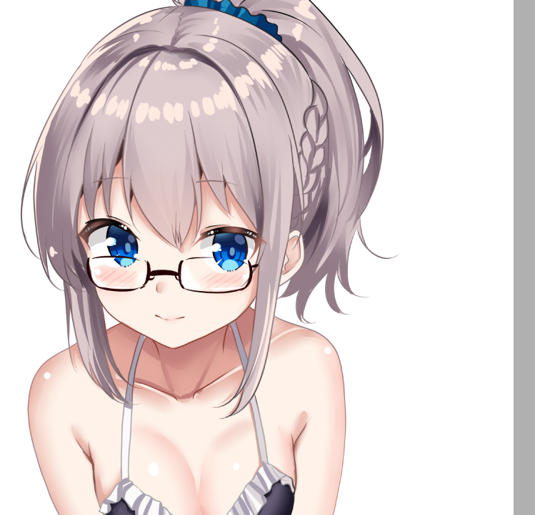「ポニテ水着、藍花ちゃん!!久々の登場ですね・・・ 」|火村 モリタカ＠/5月COMITIA144（B51a)/その次は神戸かわさき10のイラスト