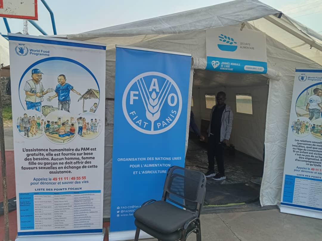 FAORDCongo's tweet photo. Goma:#JournéeMondialeHumanitaire La @FAO travaille sans relâche pour soutenir les ménages vulnérables.Elle aide les agriculteurs à produire de la nourriture et améliorer leurs moyens de subsistance.

Sans laisser personne de côté🤝

#NoMatterWhat #QuoiQuilArrive https://t.co/5DH0wqdXpz