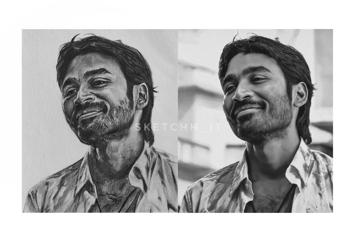 Sketchh_it's tweet photo. Art vs reference @dhanushkraja #dhanush #raanjhana #tollywood #art #sketch https://t.co/lLjLoeWEAY
