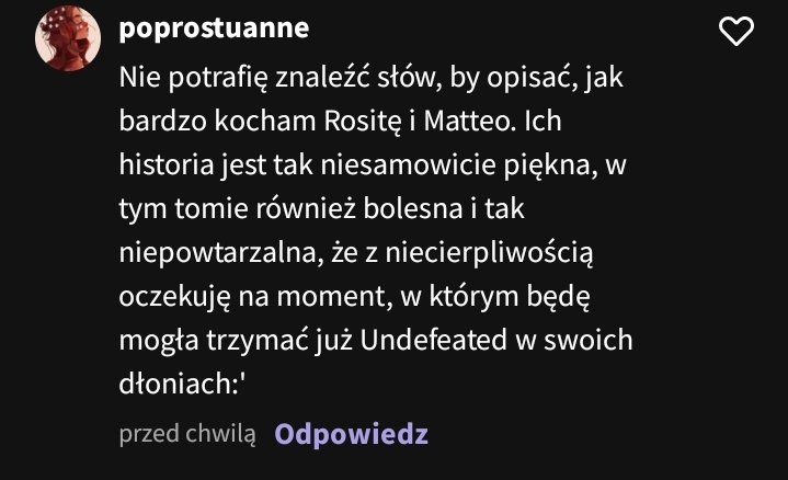 Drobny wpis w #undefeated_zw 🥹 jeśli znacie historię Ros i Matteo z #illegalnapapierze, koniecznie sięgnijcie po 1.5 tom na watt, zanim zostanie usunięty i dostaniemy go na papierze!! To niesamowita historia, zasługująca na wszystko, co najlepsze ❤️‍🩹 #TwitteroweKsiazkary