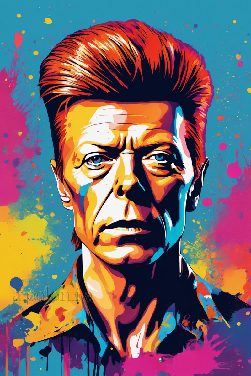 Day 11 #Ai Synthwave #music icons. Ok everyone #letsdance, it's #ziggystardust. #ai #art #aiart #aiartcommunity #digitalart #SeaArt #sdxl #stablediffusion #Davidbowie #ashestoashes #underpressure #shorts #viral #trending #rebelrebel #spaceoddity #illustration #genegenie #heroes