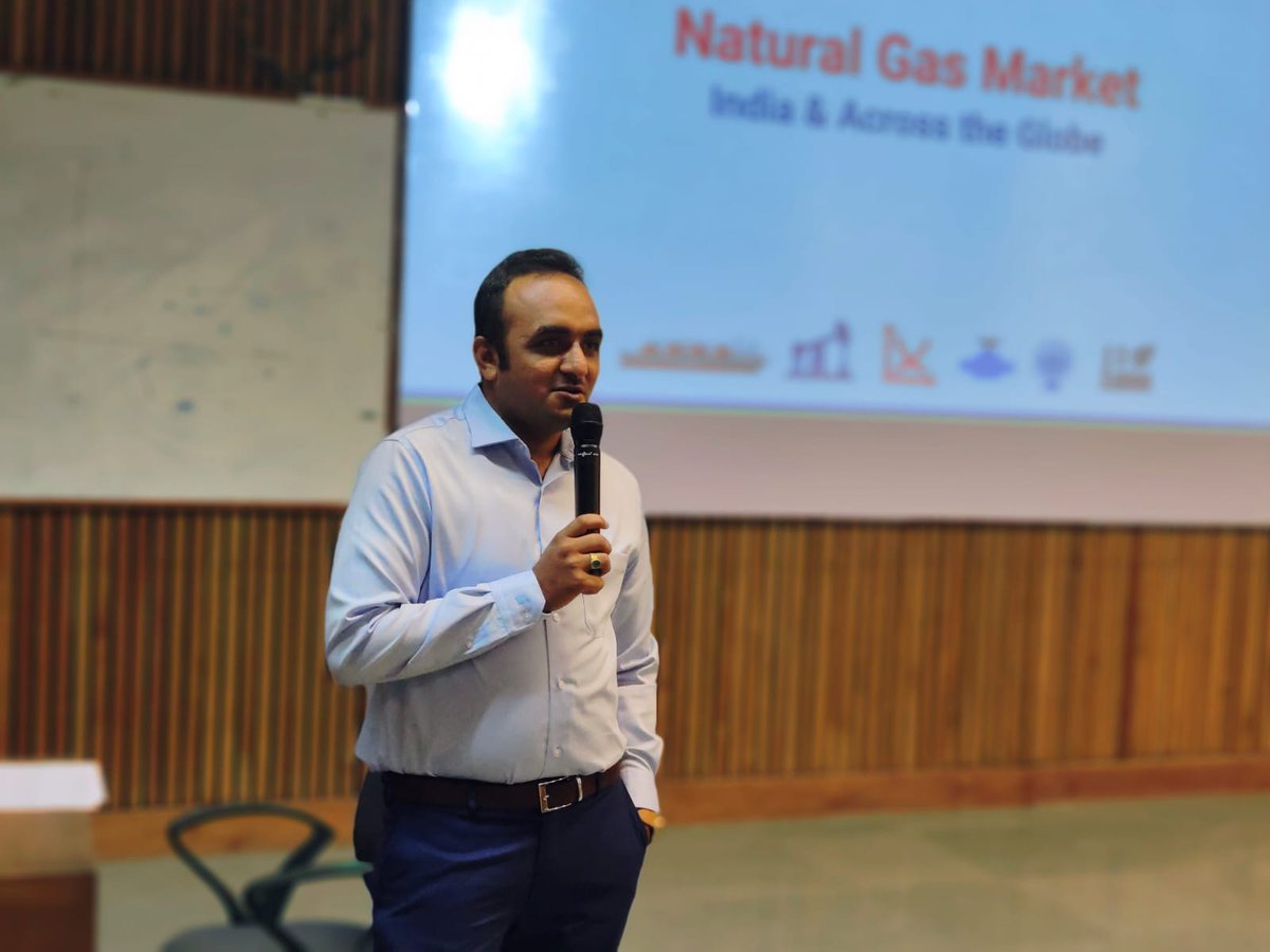 spmpdeu's tweet photo. SoM, PDEU's Alumni Relations Committee organized an interactive session on the 'Natural Gas Market in India and across the Globe' by distinguished alumnus Mr. Brijesh Panchal.
He is from the PGP 2015-2017 batch and is currently associated with the Indian Gas Exchange (IGX). https://t.co/Tt7IXoPlaF