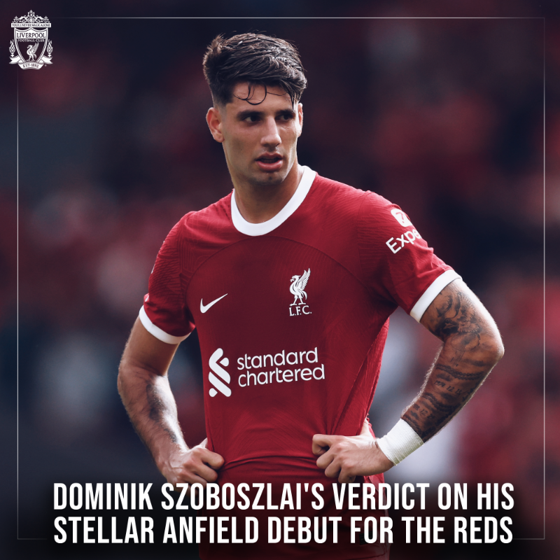 LFC's tweet photo. 'This is my job' was Dominik Szoboszlai's simple analysis of his Player of the Match display in our 3-1 win over AFC Bournemouth 🔴