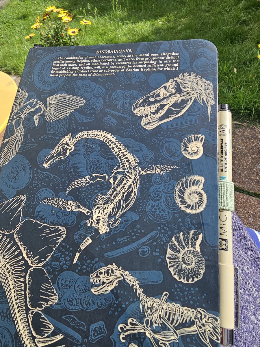 Plotting in the sun with  a coffee.
<a href="/atomsastronauts/">AtomsToAstronauts</a> you asked what I thought of the paper? It's fabulous no ink bleed..the only thing that I'd like to make it perfect is a pen loop ( I've added one here)