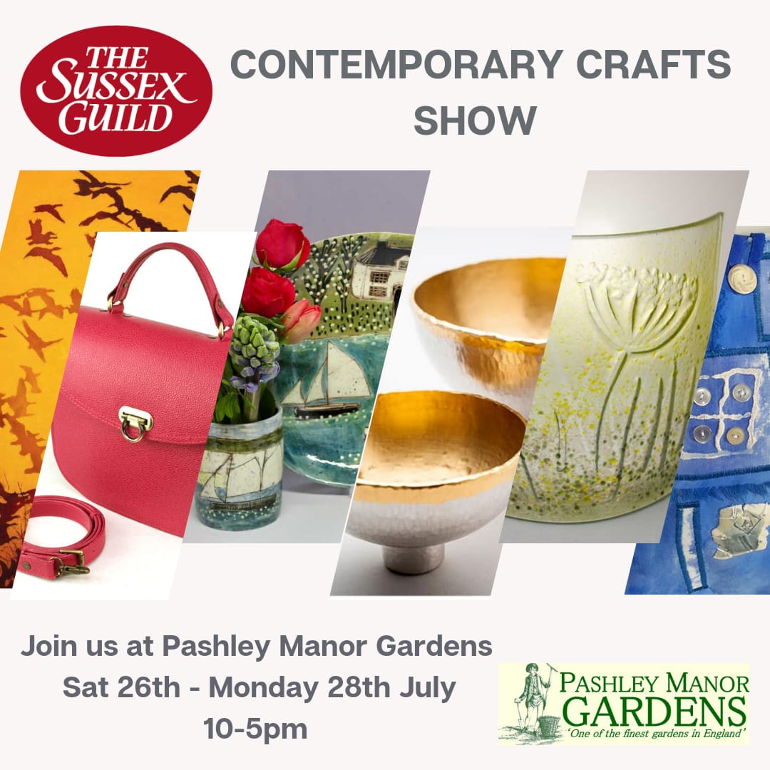 The special price of £12.50 includes entry to the gardens and show. Child entry (aged 6-16) £6.00. Free parking.
Pashley Manor Gardens   Ticehurst, Near Wadhurst, East Sussex TN5 7HE
Next weekend
#handmade
#gifts
#crafts
#art
#sussexpast
