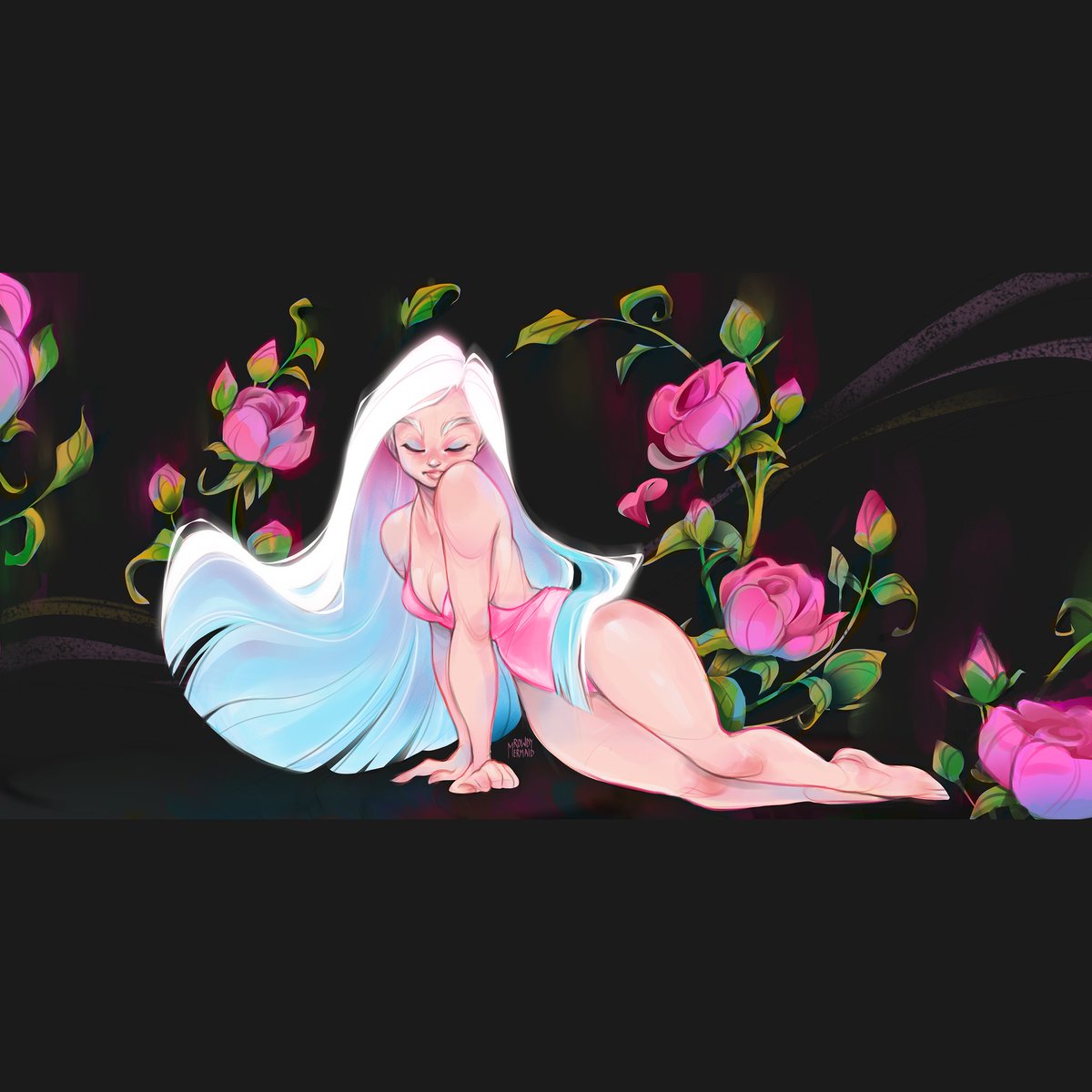 Wrapped up this flower  girl illustration and enjoyed it so much! I'll probably do a few more polls in the future for illustrations!