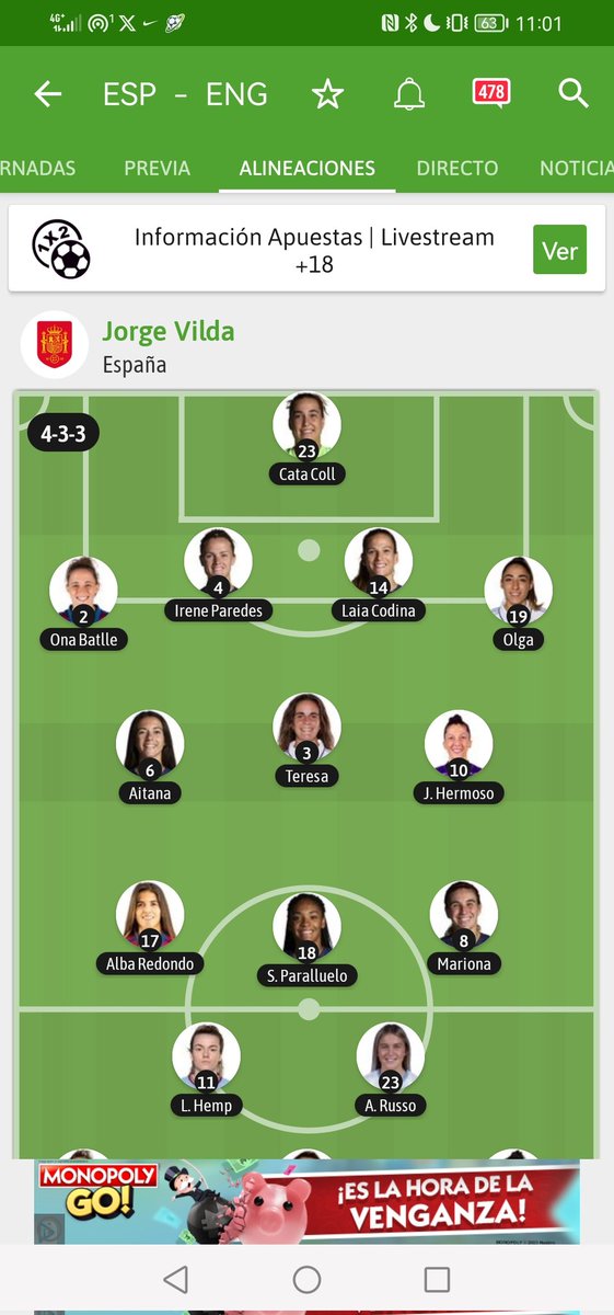 7 del Barça en el 11 de España, huele a Mundial! 💙❤️💛♥️