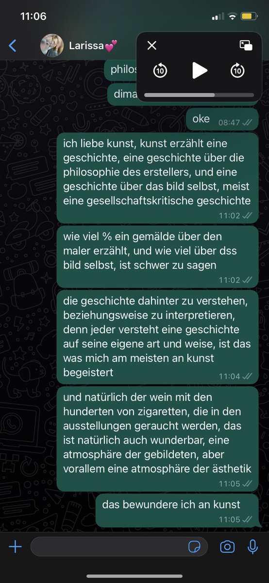ich kann meine persönlichkeit in ihrer gegenwart offenbaren und mich dafür nicht schämen, das ist das größte geschenk dass man als mensch erlangen kann