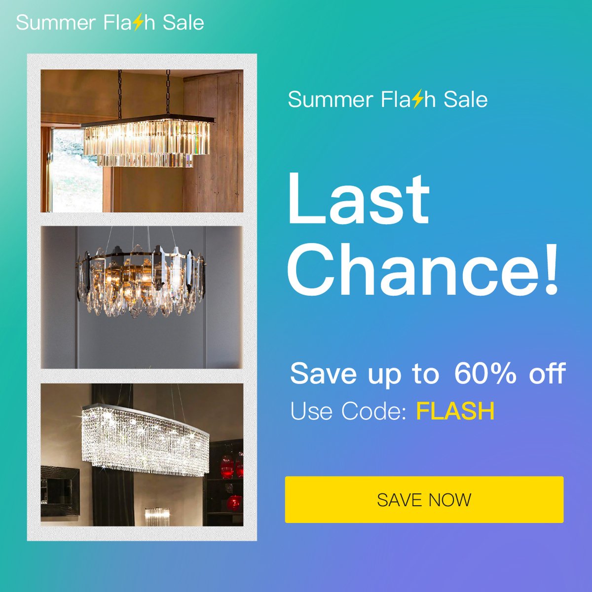 SofaryLighting's tweet image. ✨The Summer Flash Sale Ends Tonight✨
Use the Code FLASH to save up to 60% Off on 12 Popular Products😍!
Shop Now👇: sofary.com/collections/fl…
#sofary #mysofary #homedecor #crystallighting #interiordesign #lightingfixture #homelighting #chandelier #lightingideas #flashsale