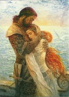 #FolkloreSunday 
Destined to marry King Mark of Cornwall, Isolde instead falls in love with Tristan, the man sent to escort her to the wedding. A tale of jealousy, treachery & revenge unfolds leading to the tragic death of the doomed lovers ... 
#TristanAndIsolde #Mabinogion