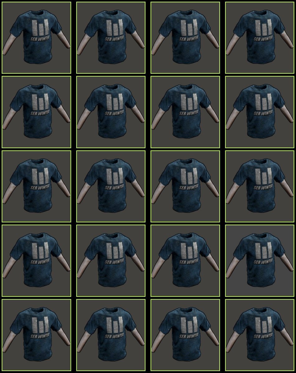 🙌RUST SKIN GIVEAWAY🙌
🤑Skin value: Priceless🤑

🎁Giveing away ONE <a href="/SerWinterGaming/">Ser Winter</a> TShirt!
This is one of the rarest skins in the game! 🎁

😎HOW TO ENTER:😎
1. Like this tweet
2. Reply to this tweet

🔁Giveaway ends in 48 hours! 🔁