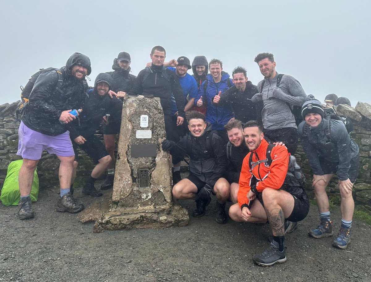 Yorkshire 3-Peaks⛰️✔️ Well… we did it! Plenty of teamwork and determination managed to get us up and down all 3-peaks yesterday on behalf of @mndassoc🎗️ Well done to all the lads that took part, who wouldn’t have been able to do it without the support of first team manager 1/2