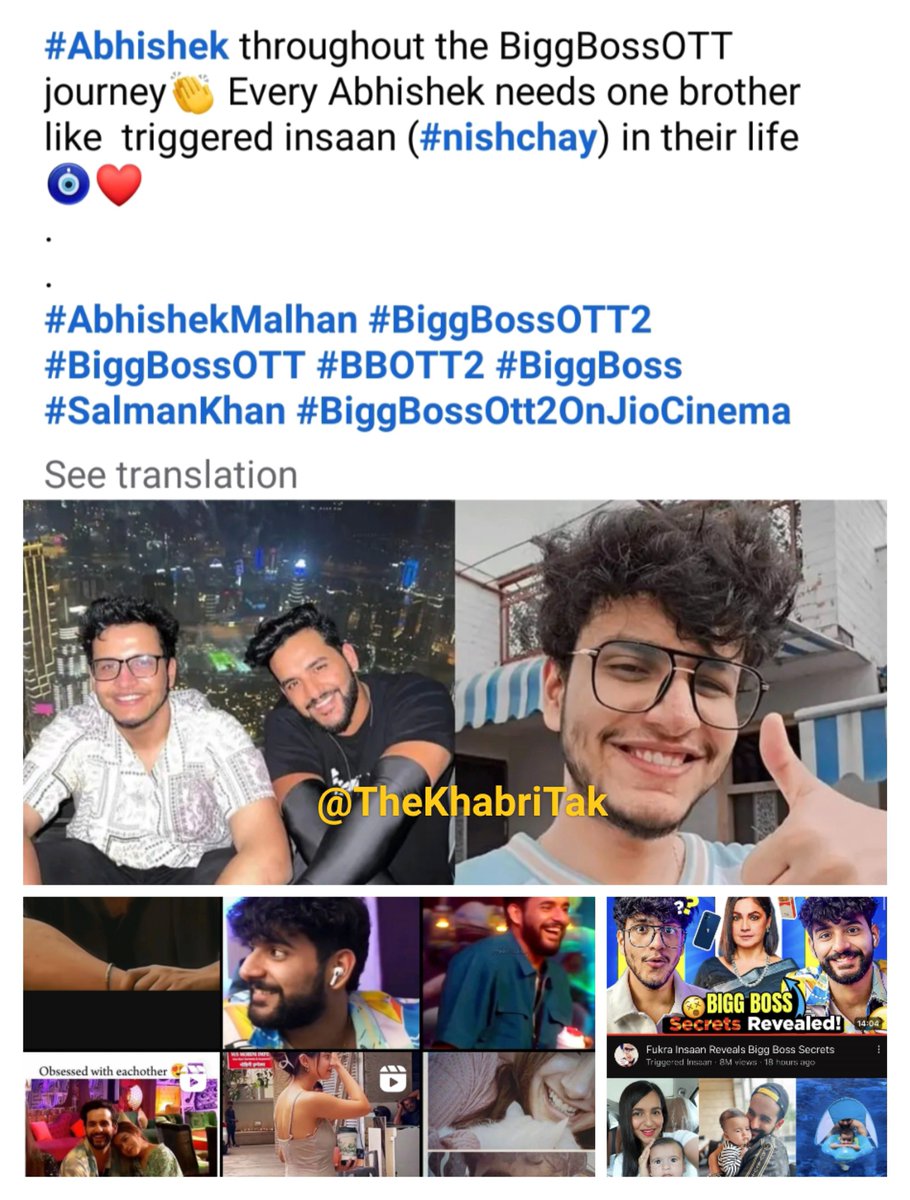 TheKhabriTak's tweet photo. YouTube : Abhishek, Abhishek &amp; Abhishek

IG : Abhishek, Abhishek &amp; Abhishek

FB : Abhishek, Abhishek &amp; Abhishek

Ship : Abhiya, Abhisha

It's #AbhishekMalhan's Era officially in which we all are living 🥳🤍

@FukraInsaan #FukraInsaan 

Stay tuned with @Thekhabritak #TheKhabriTak https://t.co/gFxGRBW73B