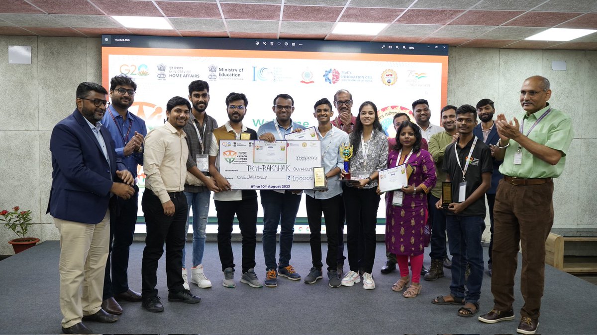 Chetansing19's tweet image. KAVACH-2023 WINNER 🏆 
@Cyberdost #CyberSecurityHackathon #kavach2023