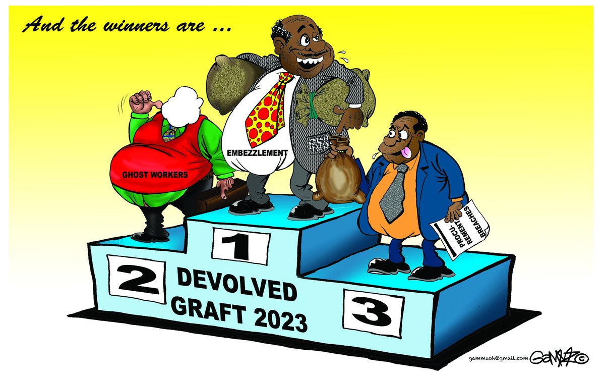 kiddoGAMMZ's tweet image. #DevolutionConference2023 #Corruption The EACC has investigated over 7,000 cases involving counties in the last 10 years... Cartoon for @StandardKenya @KTNNewsKE @ktnhome_
