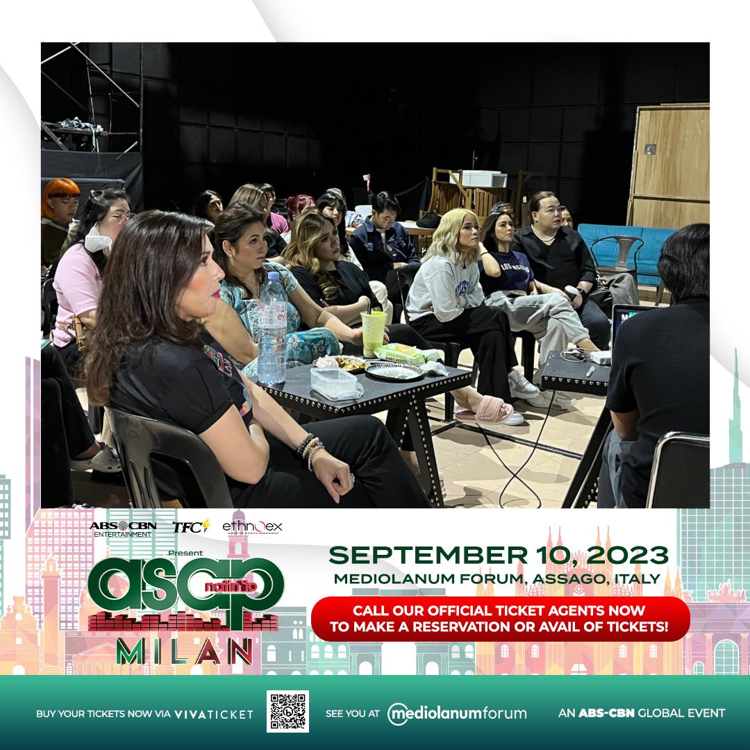 KapamilyaTFC's tweet photo. Zsa Zsa, Regine, Klarisse, Kim and Darla are in the building! Super excited na sila sa gaganapin na spectacular event sa ASAP in Milan!

Get your tickets now! 👉 https://t.co/gW6bb7D6oq

#RoadToASAPMilan #ASAPMilan1MonthToGo #ASAPMilan #ASAPinMilan #ASAPMilan2023 https://t.co/6cNacCx7KE