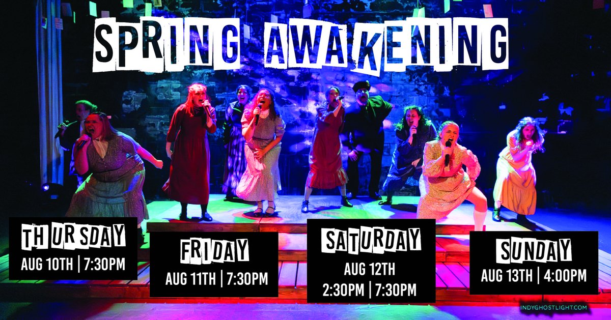 TheIndyDistrict's tweet photo. Spring Awakening NOW PLAYING at #TheDistrictTheatre! Tickets available at https://t.co/tiiAKGhqd8 #TheDistrictTheatre #SpringAwakening #SupportLocalTheatre #loveindy #massaveindy https://t.co/BxIJF3Wrl4