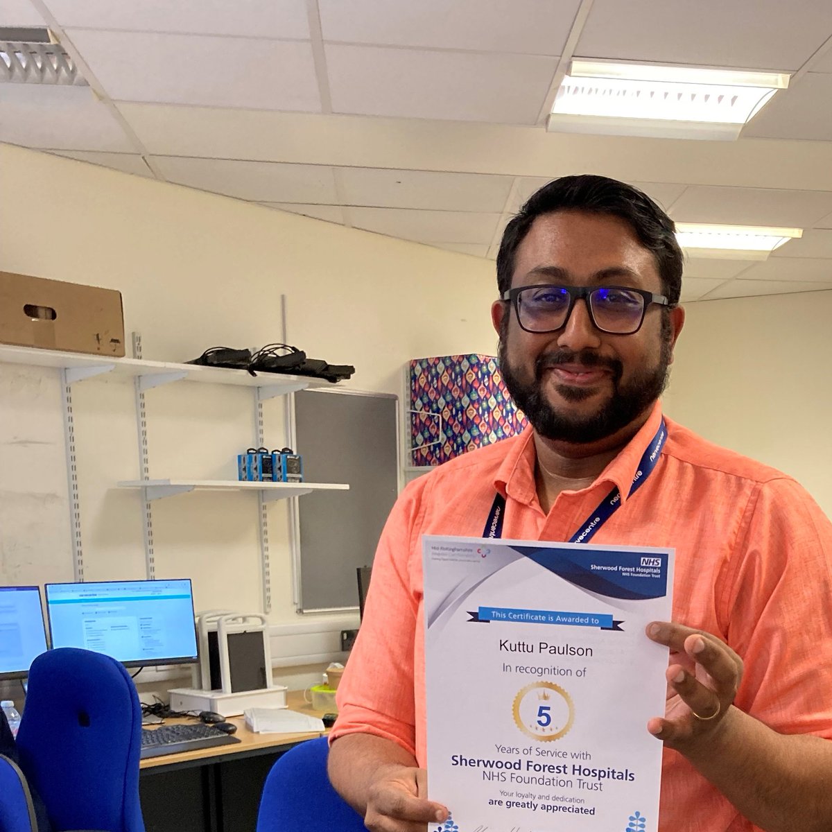 Claire Madon (@clairemadonrn) on Twitter photo Delighted to present Kuttu, with his 5 year service award.Kuttu is well known across the organisation specifically for the support he provides for our internationally recruited nurses Congratulations Kuttu,heres to the next 10, 20,30 years
<a href="/SFHFT/">Sherwood Forest Hospitals NHS FT</a>
@PhilBoltonRN
<a href="/Shintel3/">Shintel Sibanda</a> Delighted to present Kuttu, with his 5 year service award.Kuttu is well known across the organisation specifically for the support he provides for our internationally recruited nurses Congratulations Kuttu,heres to the next 10, 20,30 years
<a href="/SFHFT/">Sherwood Forest Hospitals NHS FT</a>
@PhilBoltonRN
<a href="/Shintel3/">Shintel Sibanda</a>