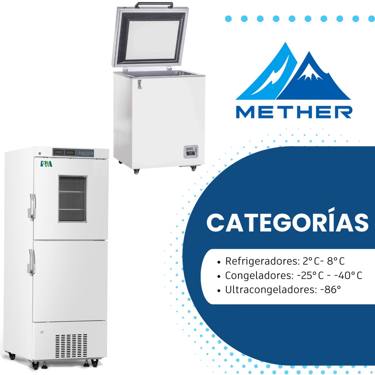Intek_Group's tweet photo. En Intek Group contamos con tres categorías para nuestra linea de cadena de frio:

🧊Refrigeradores: +2°C y +8°C.
🧊Congeladores: -25° a -40°                        
🧊Ultracongeladores: -40 °C a -86 °C.

Para más información vista: https://t.co/zvJUmMy3HI https://t.co/CFSQwZUH95