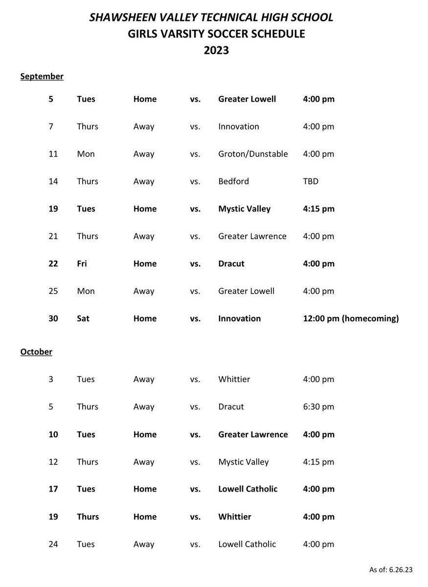 Shawsheen G-Soccer tweet media