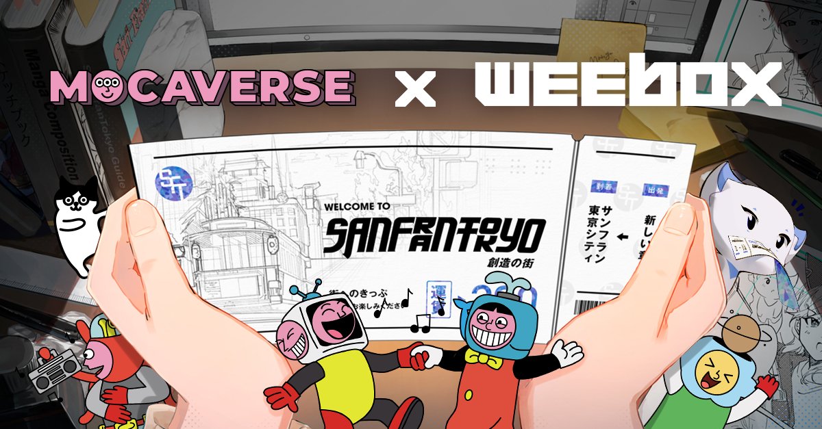 San FranTokyo, a magical city...

Where cultures converge 🔀
Where collectibles meet innovation 🧸

Let's meet at <a href="/Weebox_Official/">Weebox</a>, #MocaFam

Giveaway now live: mocaverse.xyz/campaign?id=55…