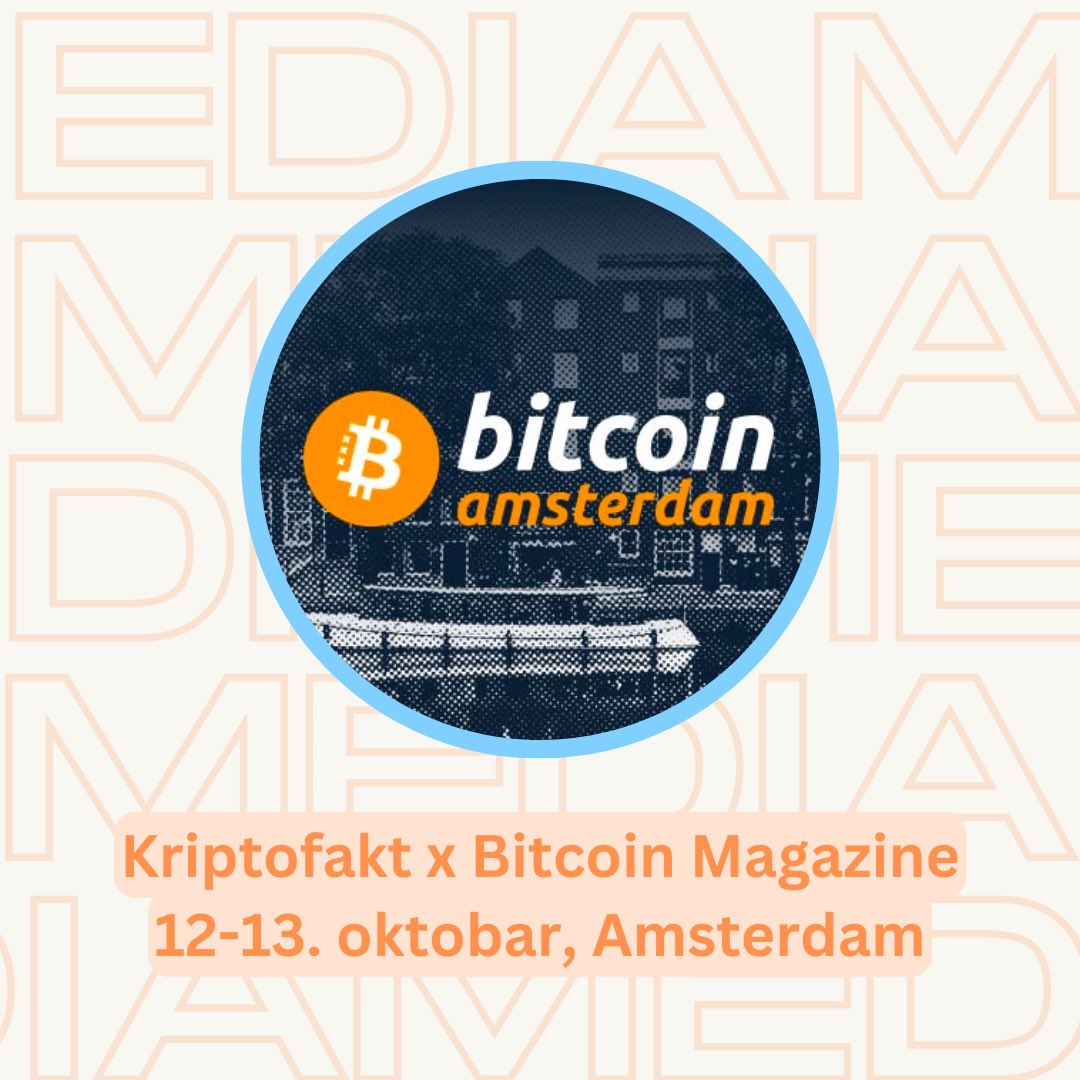 kriptofakt's tweet photo. 🔔We are excited to announce that we are an official media partner of @TheBitcoinConf for the upcoming Bitcoin Amsterdam conference taking place in Amsterdam, Westergas (October 12-13, 2023).

Amazing speakers, great venue, and #Bitcoin-only! 

Tickets: https://t.co/fPPDtm60jp https://t.co/fb744Qys1K