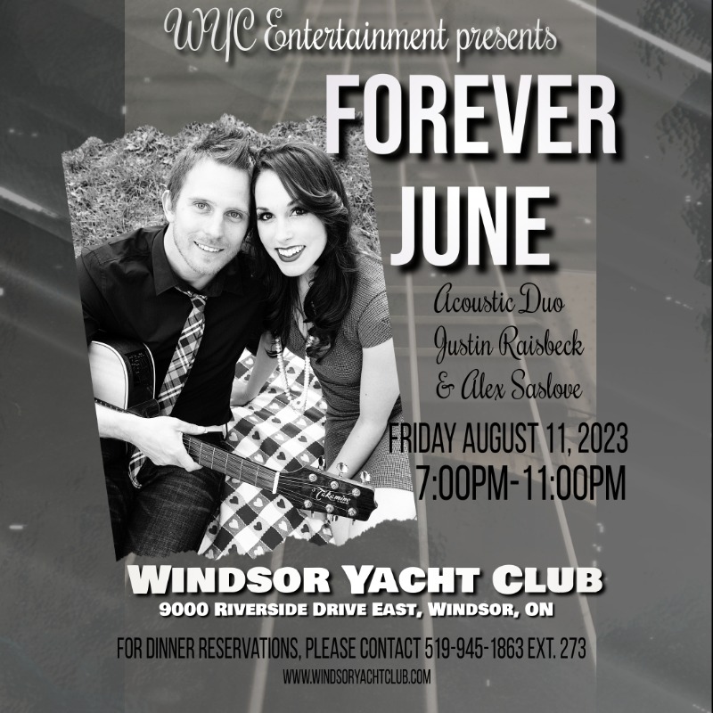wyc1937's tweet photo. Attention WYC Members
Live Music at WYC
Forever June - Aug 11, 7pm - 11pm
Want to become a member? Visit https://t.co/qo841kG7it
#WYC85Years #wyc1937 #windsoryachtclub #liveentertainment #livemusic #yachtclub #music #dinner #YQG #boatinglife https://t.co/mrm0fW6pzE