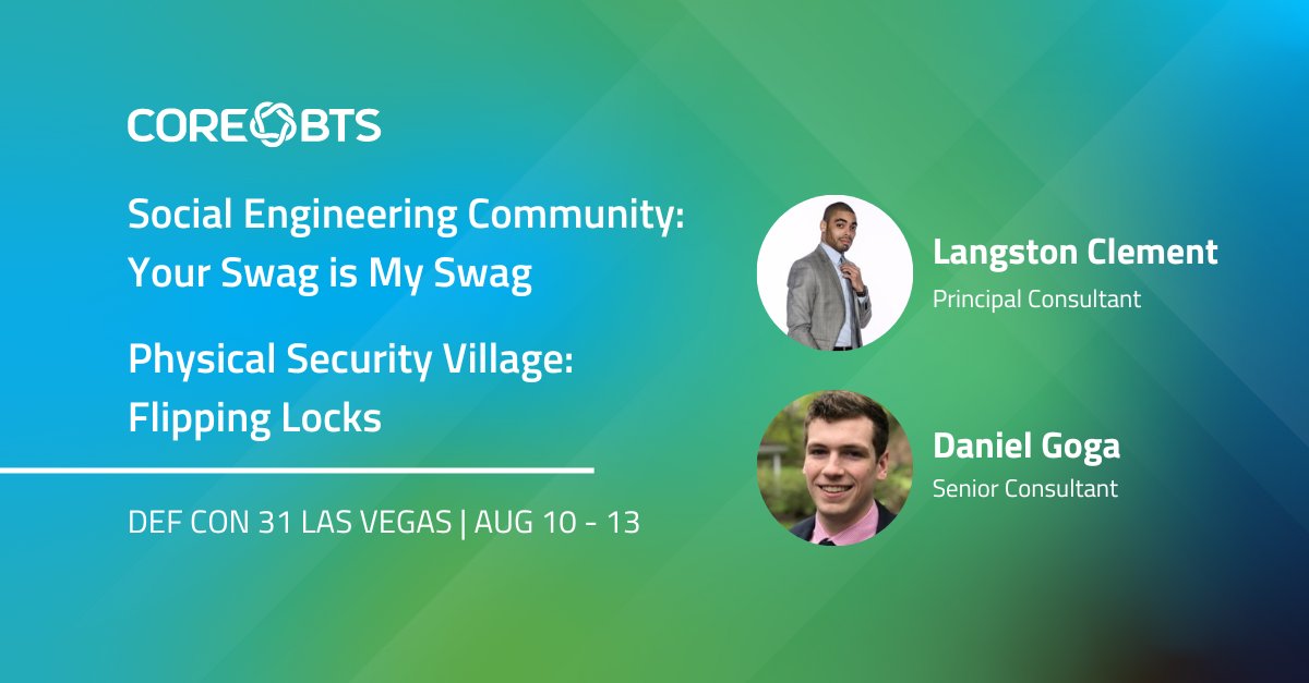 NRI North America (@nrinorthamerica) on Twitter photo Attending #DEFCON31? Add Langston Clement and Daniel Goga's presentations to your schedule! They'll talk company-branded gear at the <a href="/sec_defcon/">Social Engineering Community</a> village and RFID cloning at the <a href="/physsec/">Physical Security Village</a> village.
Conference details and event schedule here >> bit.ly/3OtKWJ8 Attending #DEFCON31? Add Langston Clement and Daniel Goga's presentations to your schedule! They'll talk company-branded gear at the <a href="/sec_defcon/">Social Engineering Community</a> village and RFID cloning at the <a href="/physsec/">Physical Security Village</a> village.
Conference details and event schedule here >> bit.ly/3OtKWJ8