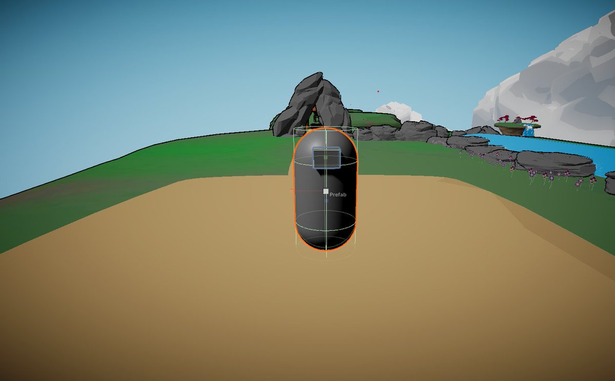 BFaureGames's tweet photo. When your boss placeHolder looks like a giant Among Us 😂 #madewithunity #IndieGameDev @AmongUsGame https://t.co/vl42fatauN