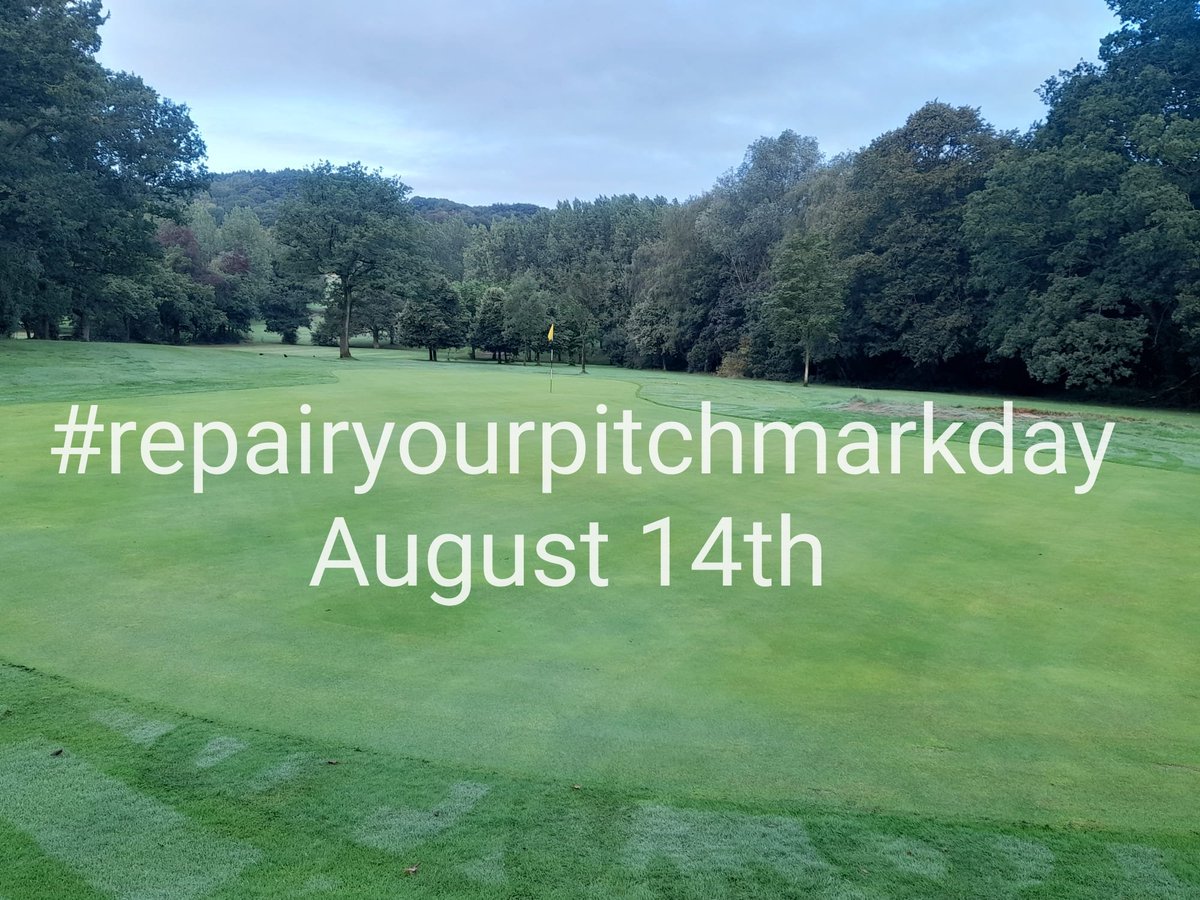 Hello all happy Tuesday , otherwise known as 6 days until 
#repairyourpitchmarkday
Please let's get this trending on Monday next week 14th August , this isn't me trying to boost my hits this is about the hashtag trending and getting people talking about it again 
#golf #golfer