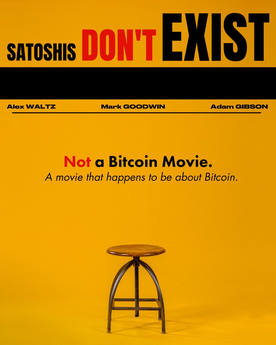 1/7 I'm making a documentary! Satoshis Don't Exist. The film will explore the counterintuitive and obscure design choices of #Bitcon and how this affects how we built things on top of Bitcoin.