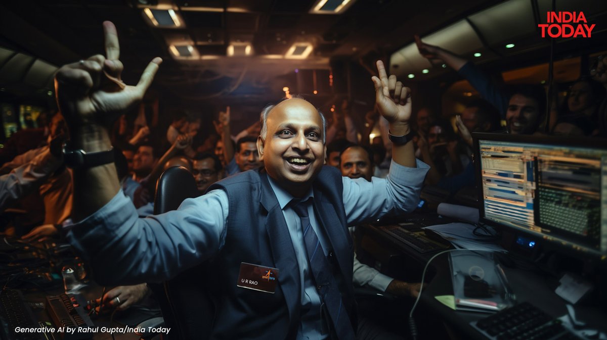 IndiaToday's tweet photo. In a moving tribute, AI imagines former president APJ Abdul Kalam, Vikram Sarabhai, and Satish Dhawan rejoicing as Chandrayaan-3 lands on the Moon. These images showcase the legacies of the brilliant scientists who set the foundation of the Indian space program
Courtesy: @rgrahul06 
#AIImages #Chandrayaan3 #Moon #Isro