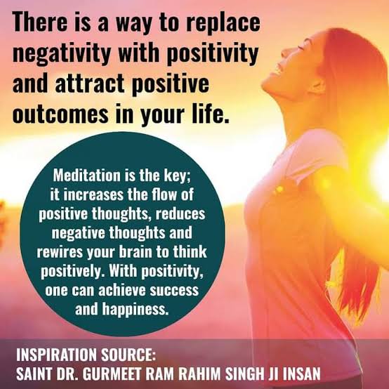 With the Meditation the brain rewired in such a way that the focus increases drastically In the words of Saint MSG one who has control over his thoughts in the happiest being on the earth, Meditation is a only one way of #BeatDepression