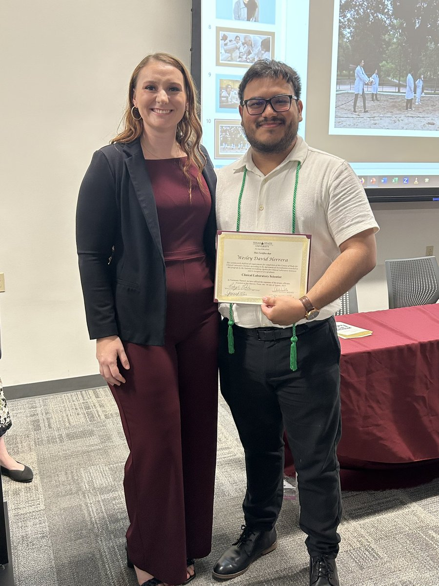 Westermani_Wes's tweet photo. And just like that, my time in the CLS program at TXST is up! I couldnโt have done it with all these amazing people and I contribute my success to them.
Next stop: taking my ASCP exam next Wednesday and starting my career in Houston! https://t.co/PZRrw5MjaF