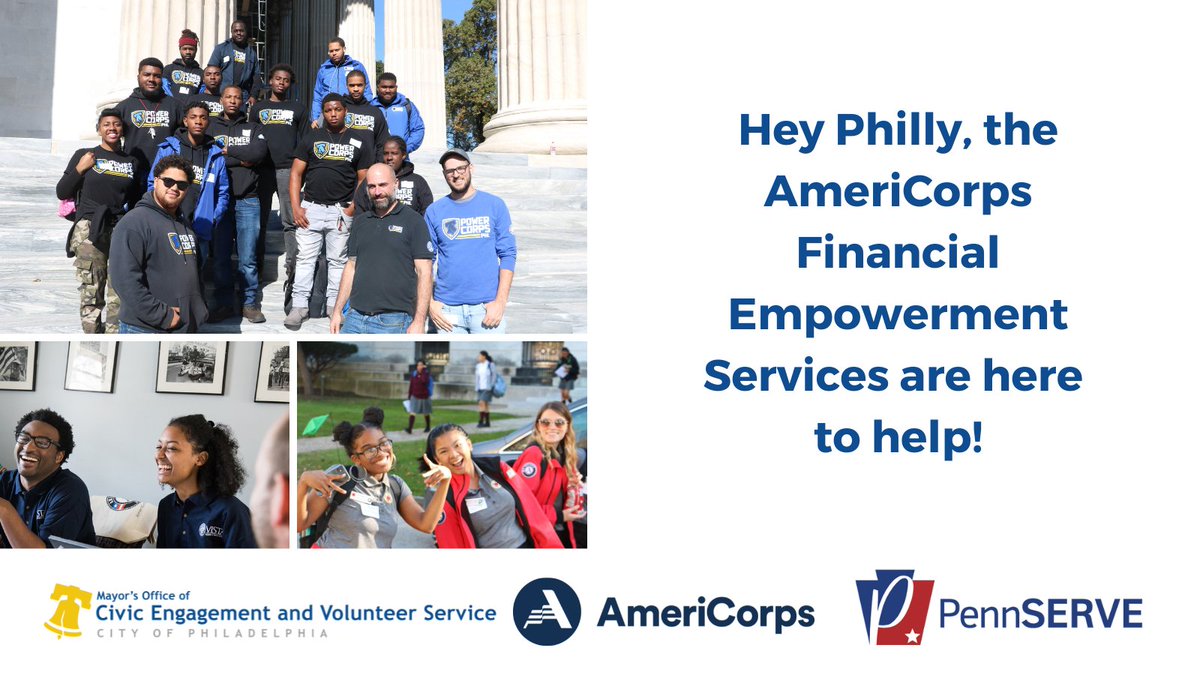Hey, Philly <a href="/AmeriCorps/">AmeriCorps</a> members! Have you heard about the new AmeriCorps Financial Empowerment Services? Learn about the Fund, available 1:1 support, resource connections, and more at bit.ly/AmeriCorps-FES