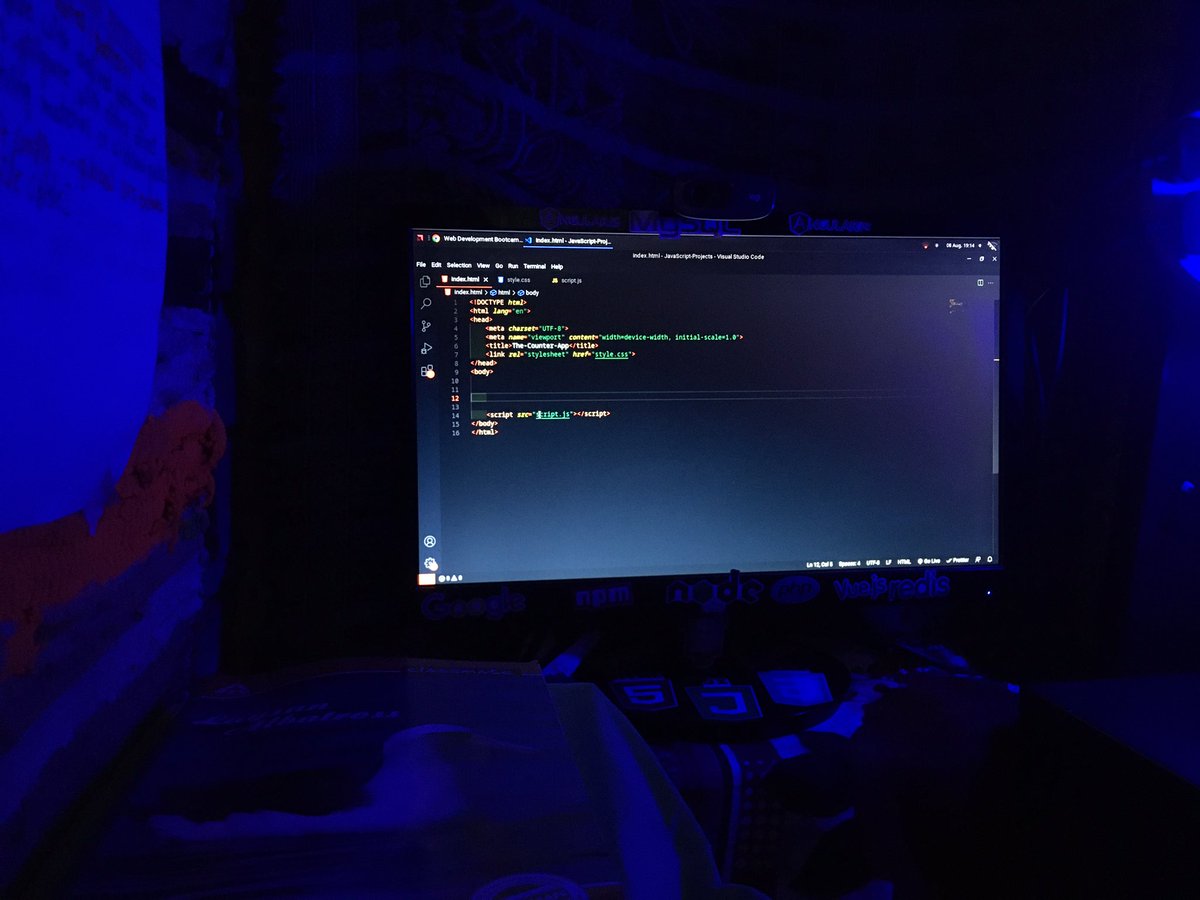 neerajnath155's tweet image. Day-28 of #100DaysOfcode Hey everyone how is going your days 👨‍💻

🚀 So today i&apos;m not learning #Javascript so it&apos;s time to build something new and amazing projects 🌟

Here i have to start build my #CounterApp ♨️ project using #html,#css and #javascript 

#buildinpublic 
#webdev