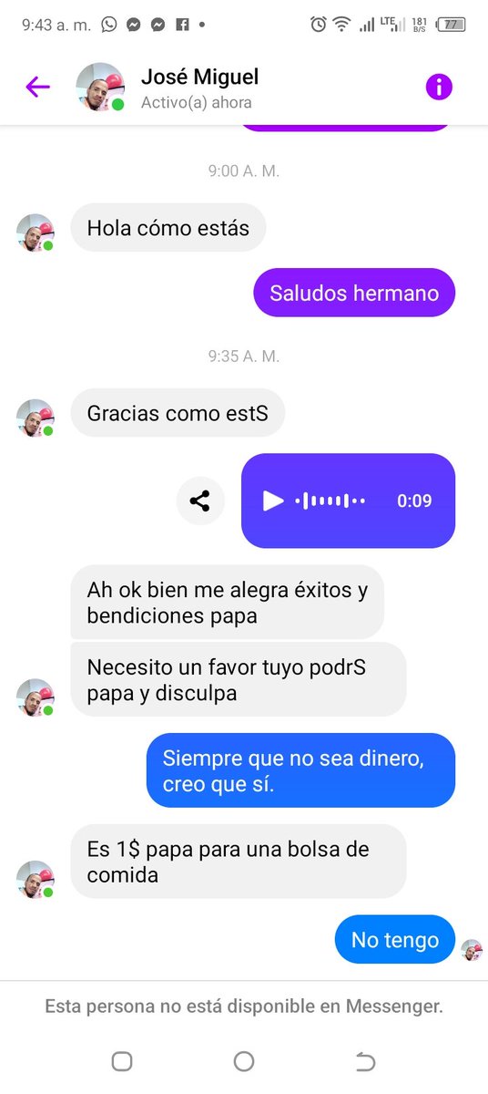 La gente es loca, sin conocerte te piden dinero y cuando les dices que no se ofenden... #ChicaPeroTúHasVisto