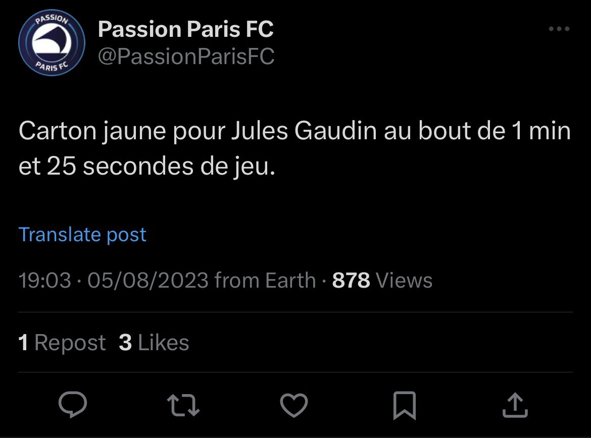 arrakis27's tweet photo. Tout juste arrivé de Guingamp après une saison convaincante dans les Côtes d’Armor, Jules Gaudin est titulaire dans le couloir gauche pour son 1er match avec l’ambitieux Paris FC. Un match qui restera dans les annales.

1’25 : Carton Jaune 
33’ : 2e Carton Jaune, expulsion https://t.co/rFIYYk5J0E