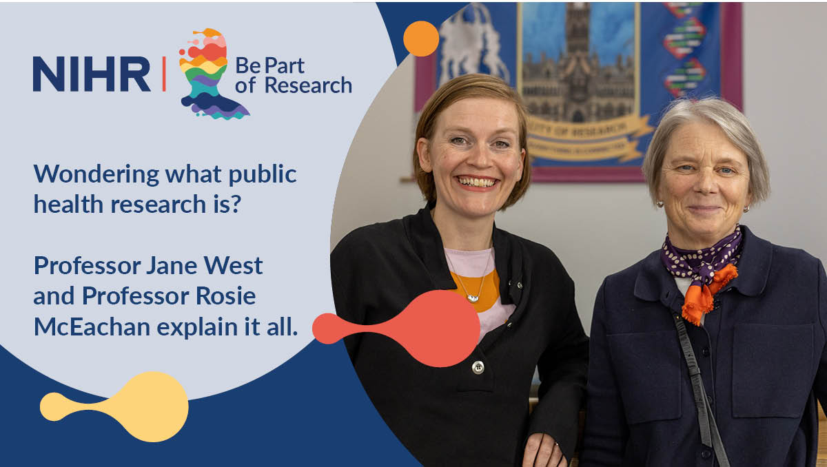 Listen to our new #BePartOfResearch podcast as we chat with #NIHR researchers Prof Jane West and Prof Rosie McEachan about public health research, how it’s conducted and the benefits it brings for people.

pod.fo/e/18e325

<a href="/BiBresearch/">Born in Bradford</a> <a href="/drrosiemc/">Prof Rosie McEachan 🇪🇺</a>  <a href="/NIHR_ARC_YH/">NIHR Yorkshire & Humber ARC</a>