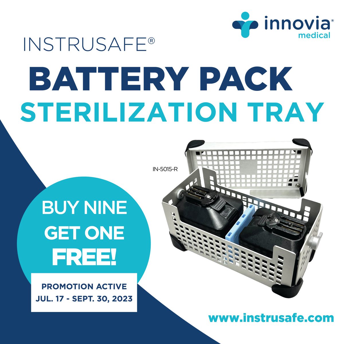 InnoviaMedical's tweet image. 🎉🛒 BUY NINE GET ONE FREE!🛒🎉

Get ready to power up with this amazing deal on our InstruSafe® Battery Pack Sterilization Trays made for blue wrap! 🔋⚡

Visit our website today: okt.to/q9Ithk
 
#GetOneFree #BatteryTray #PowerUp #SterileProcessing #InnoviaMedical