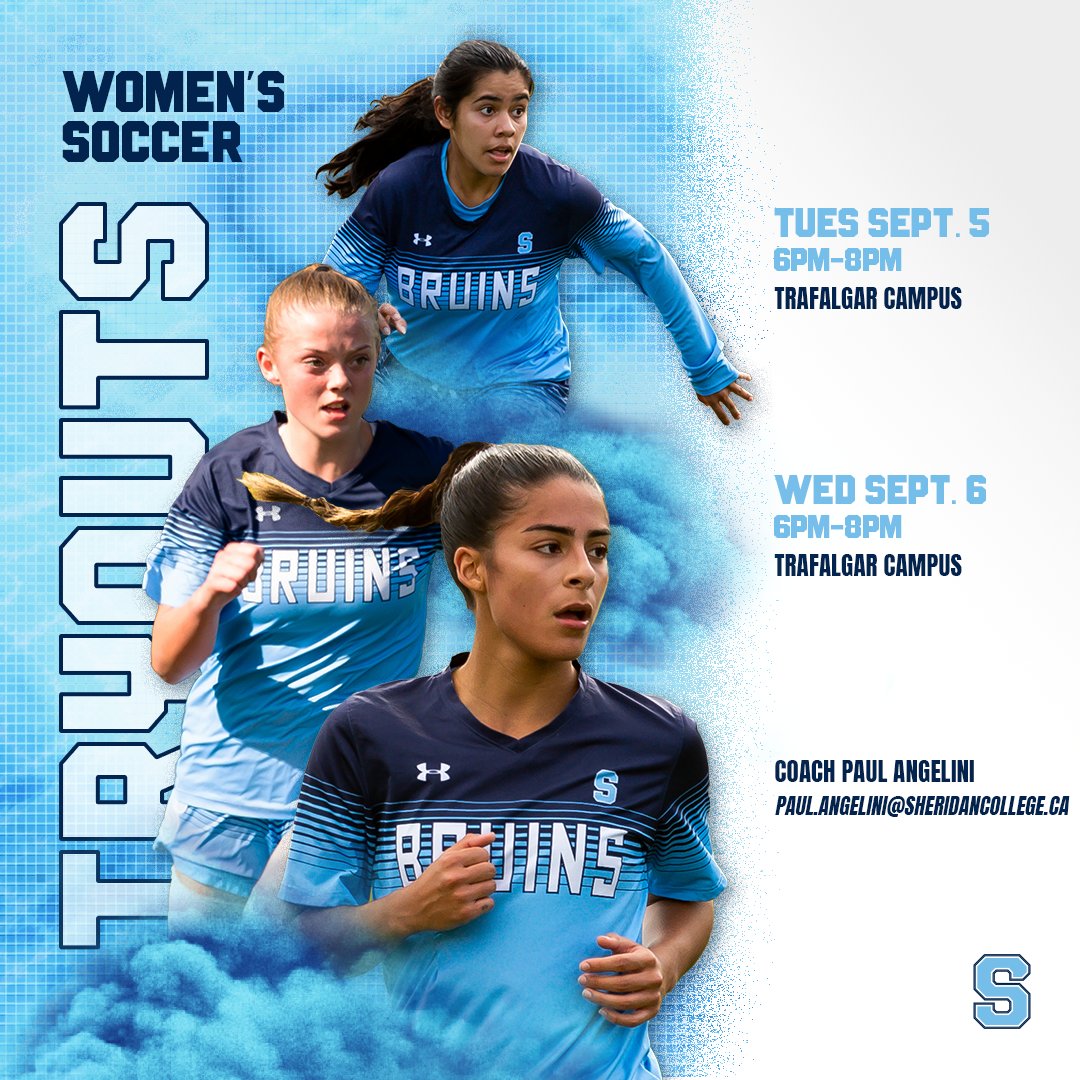 sheridanbruins's tweet photo. Varsity Women's Soccer Open Tryouts! ⚽️
See you there Bruins!🐻
#SheridanBruins #OpenTryouts https://t.co/rgubzjSw38