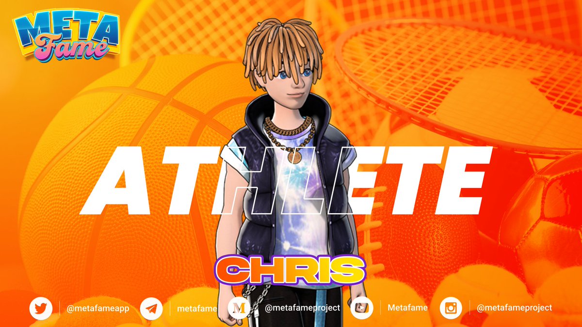 Meet Chris, the dynamic athlete of MetaFame! 🏆⚽️

He's gearing up to conquer the metaverse with his boundless energy and fierce determination. Get ready to team up with Chris for an exhilarating gaming experience like no other! 🎮🔥

#MetaFame #Athlete  #Web3Gaming